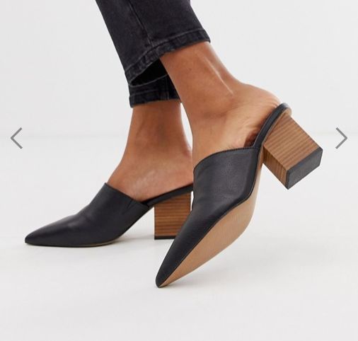 slip on pointed toe mules