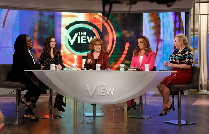 Whoopi (left) is a regular panellist on The View.
