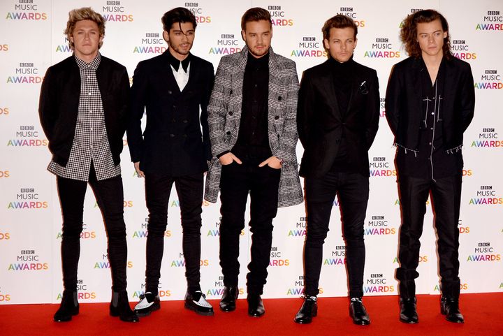One Direction (L-R): Niall Horan, Zayn Malik, Liam Payne, Louis Tomlinson and Harry Styles.