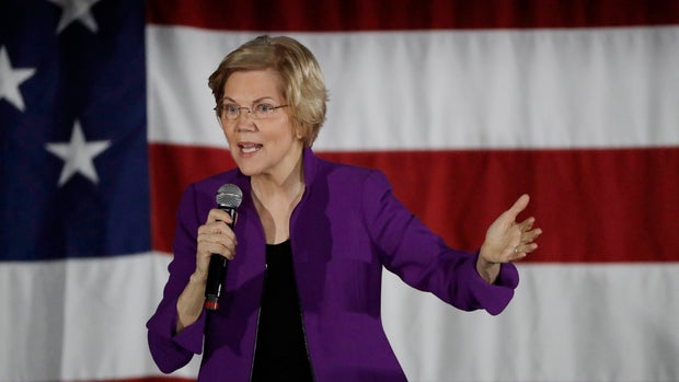 2020 Democratic presidential candidate Sen. Elizabeth Warren speaks to local residents Friday, March 8, 2019, in the Queens borough of New York. (AP Photo/Frank Franklin II)