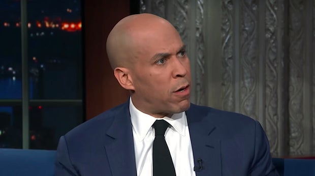Cory Booker appears on "The Late Show"
