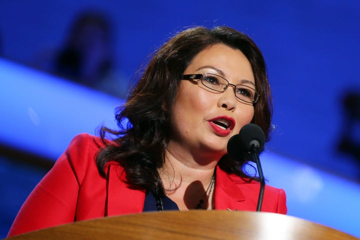 Tammy Duckworth speaks at the Democratic National Convention in 2012.