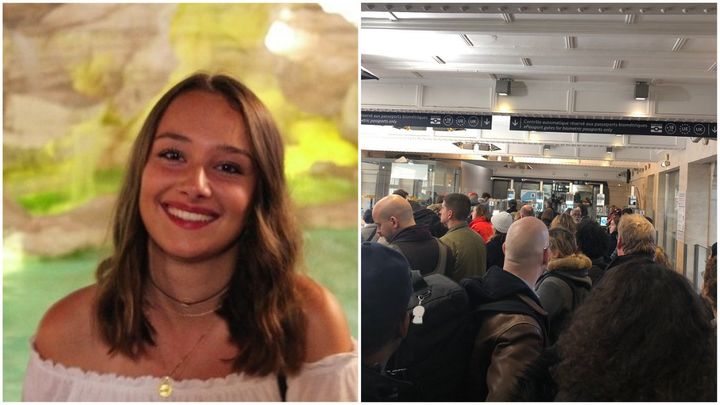 Camille Hulot, 19, said French border guards "intimidated and harassed" her at Paris's Gare du Nord on Monday.