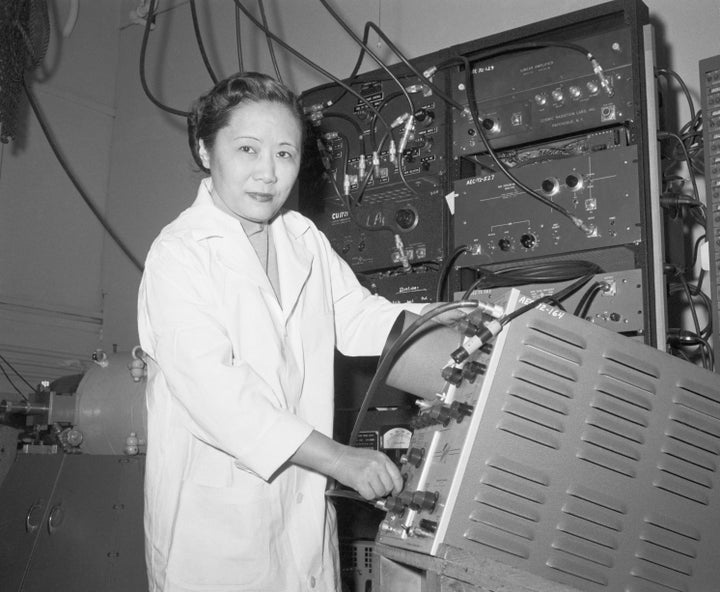 Physics professor Dr. Chien-Shiung Wu in a laboratory at Columbia University in an undated photo.