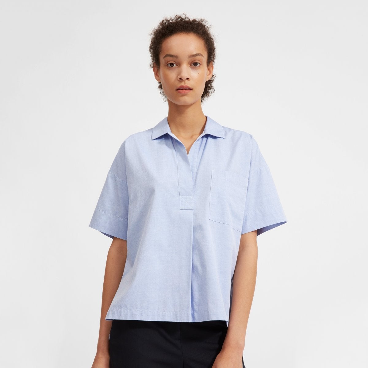 button up boxy shirt