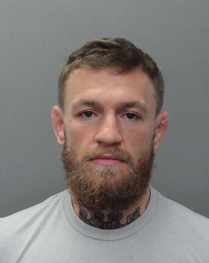 Conor McGregor, 30, was arrested on Monday and charged with robbery and criminal mischief. 
