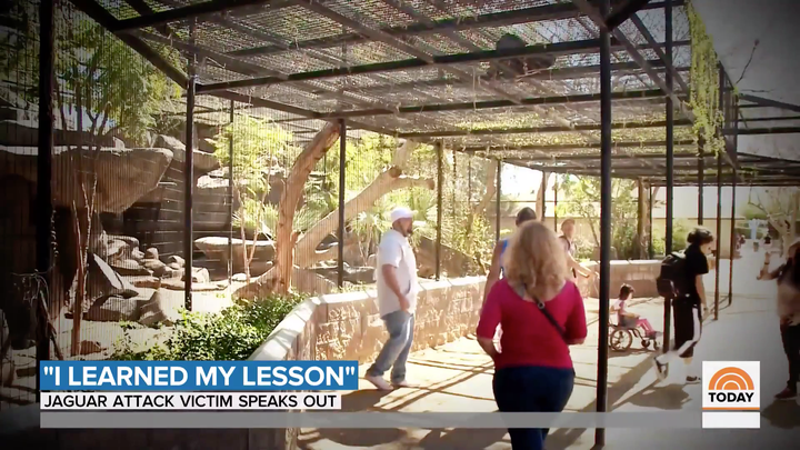 The woman has since urged the zoo to move the jaguar exhibit further back from the safety barrier to prevent future injuries.