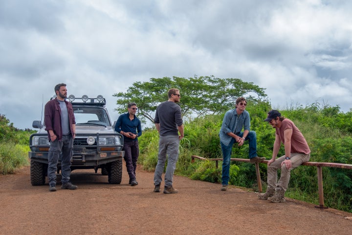 Ben Affleck, Oscar Issac, Charlie Hunnam, Garrett Hedlund and Pedro Pascal in "Triple Frontier" on Netflix.