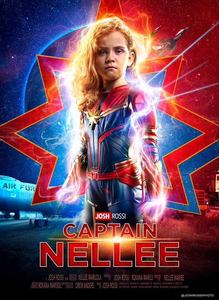 Rossi organized a "Captain Marvel"-themed photo shoot for Nellee.