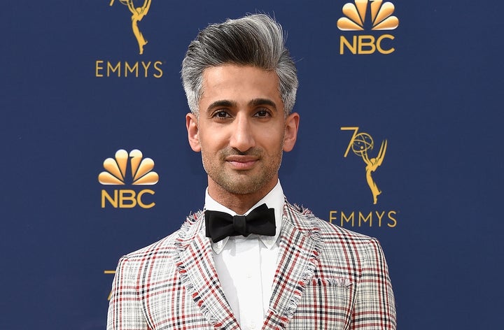 Tan France on the gold carpet at the 70th Emmy Wards on Sept. 17, 2018.