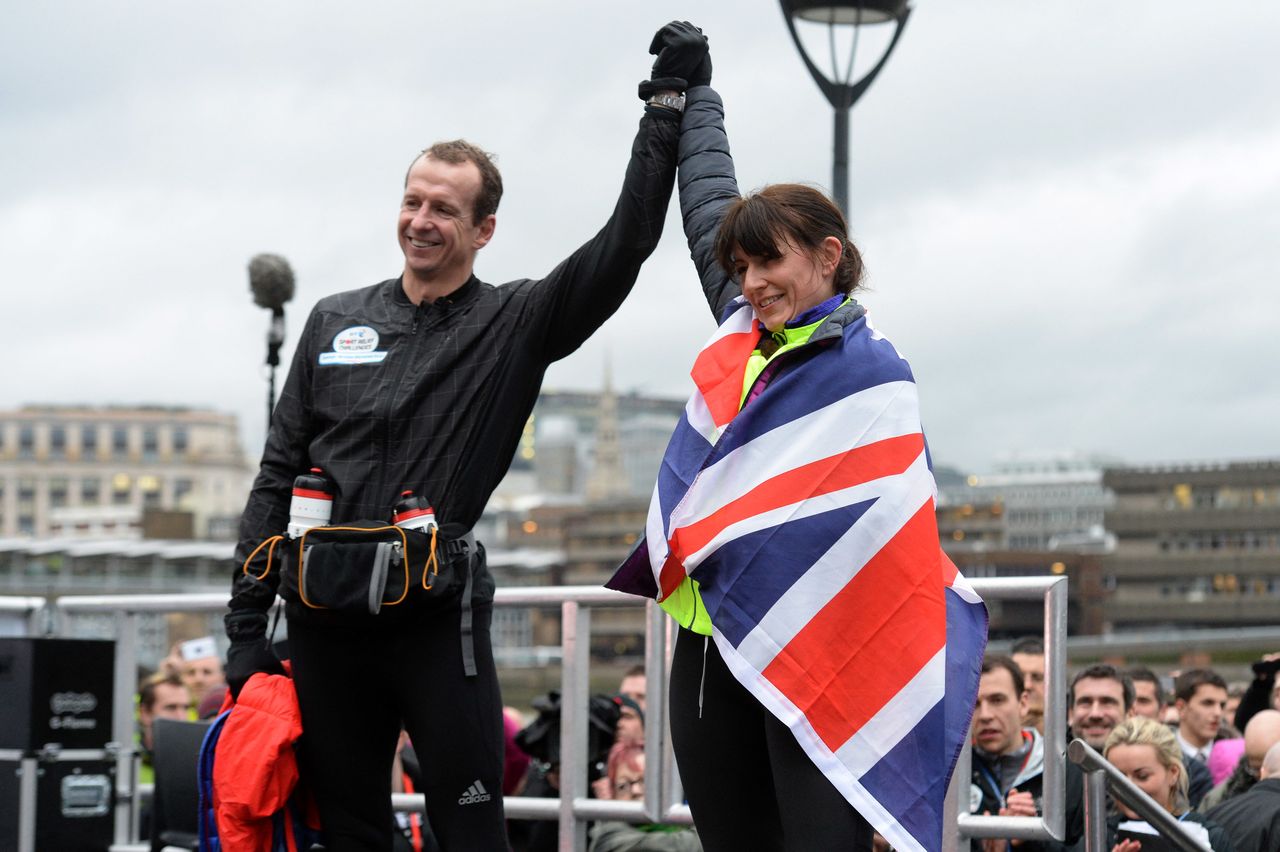 Greg with a triumphant Davina in February 2014