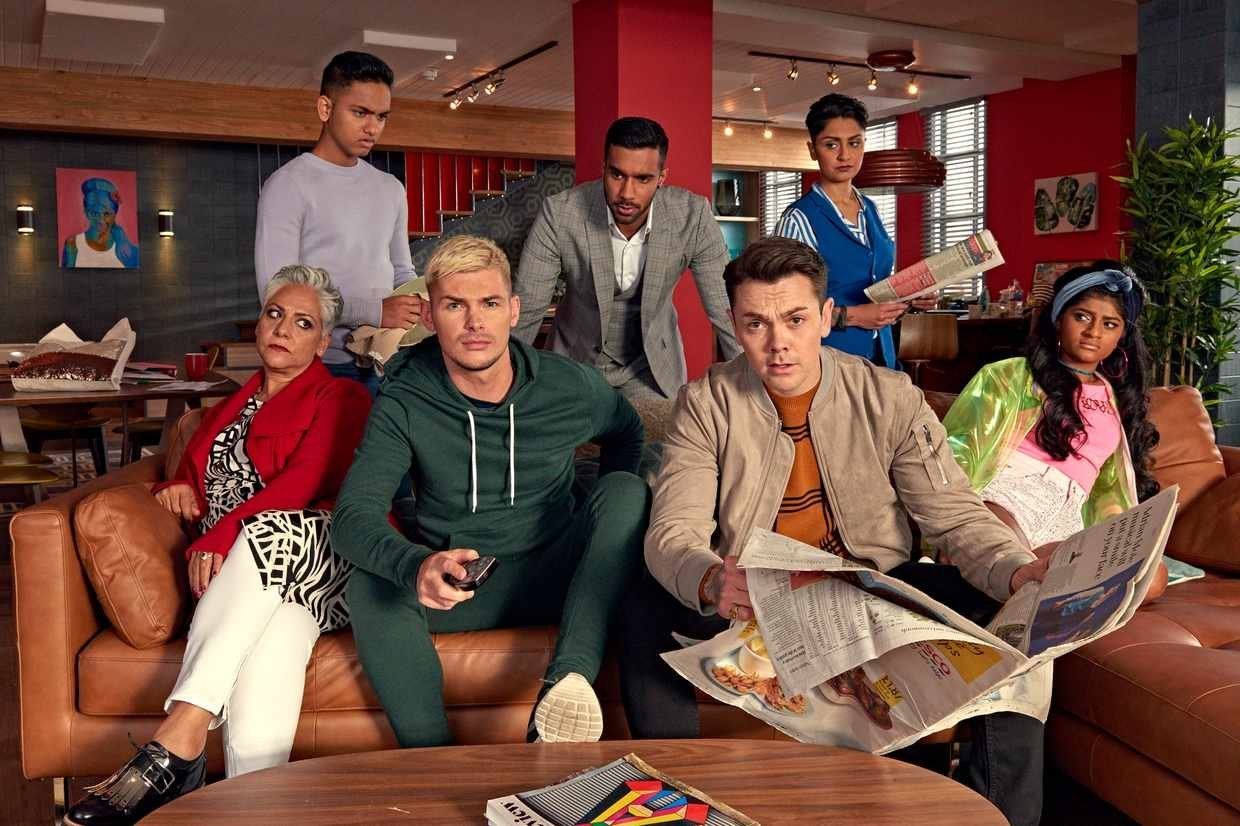 Ste Hay and Jonny Baxter (front, centre) are the focus of a radicalisation storyline 