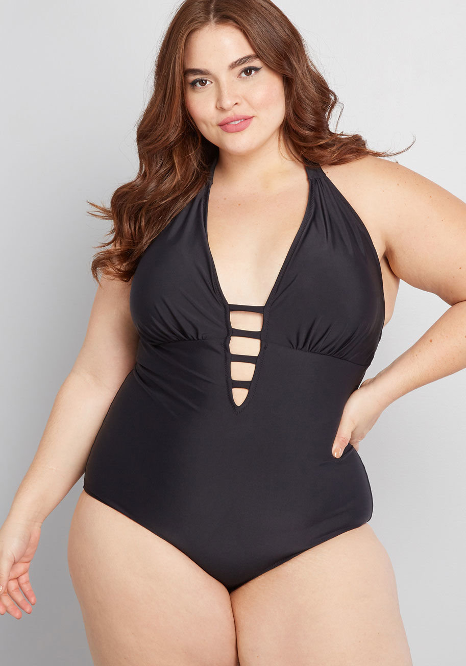 one piece bikini for chubby