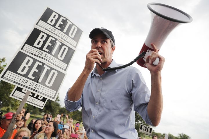 Former U.S. Rep. Beto O'Rourke on the campaign trail in 2018. 