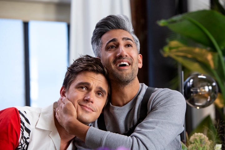 Antoni Porowski and Tan France in “Queer Eye” on Netflix.