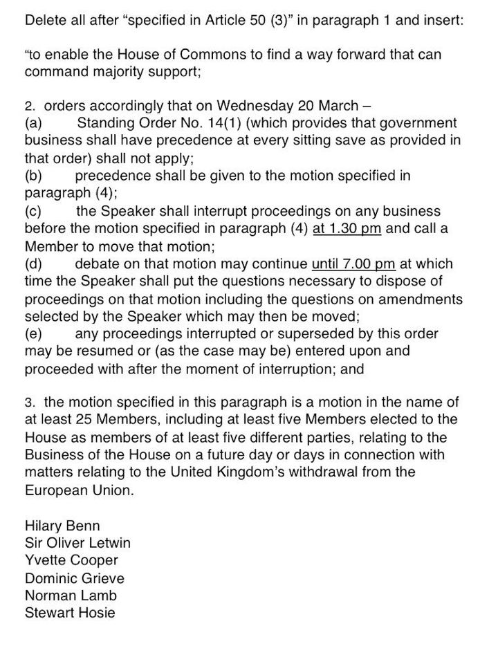 The Benn amendment