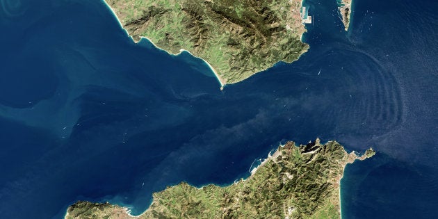 Imagen por satélite del Estrecho de Gibraltar el 17 de enero de 2017.