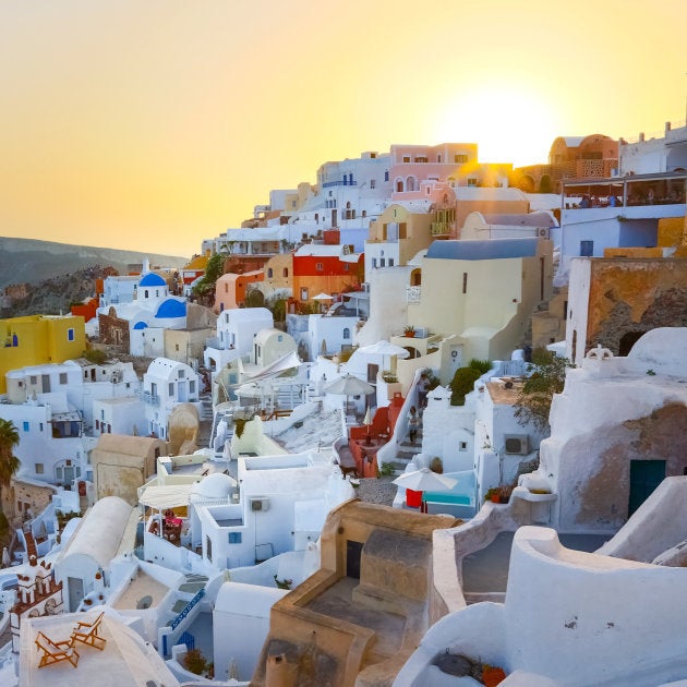 Vista de Oia, en la isla de Santorini.