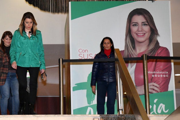 Susana Díaz, tras la derrota.