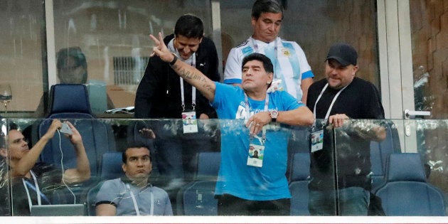 El detalle en esta foto de Maradona que más se está