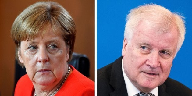 Combo con las imágenes de la canciller alemana, Angela Merkel, y su ministro del Interior, Horst Seehofer.