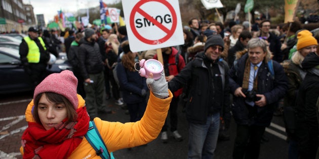 Protestas durante la Cumbre Mundial del Clima.
