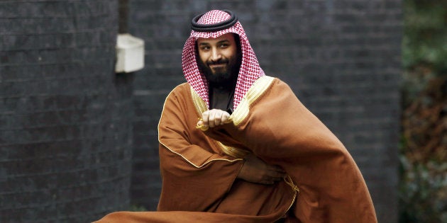 Mohammed bin Salman, príncipe heredero saudí, el pasado marzo, en Londres, camino de su encuentro con la 'premier' Theresa May.