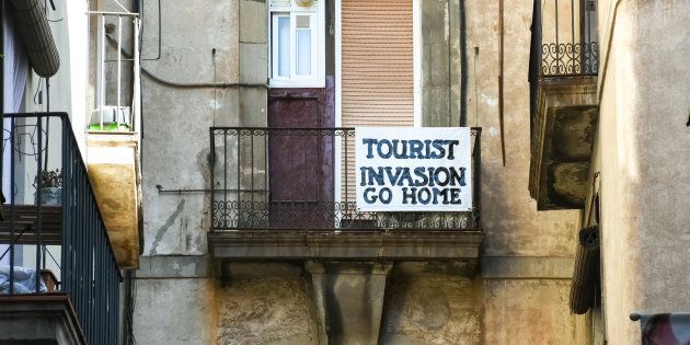 Un cartel contra la turistificación.