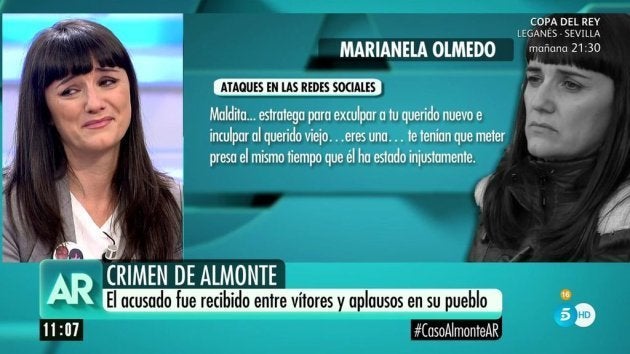 Captura de uno de los mensajes enviados a la exmujer y madre de los asesinados.