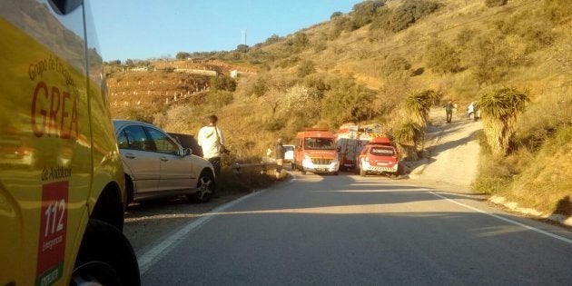 Dispositivo de rescate de un niño de 2 años que ha caído a un pozo en Totalán (Málaga).