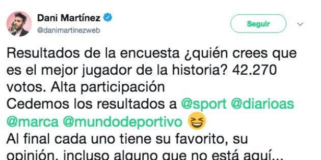 Esta encuesta de Dani Martínez en Twitter ha dejado 'sin aire' a un famoso periodista