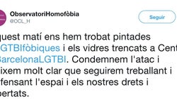 El centro LGTBI de Barcelona amanece destrozado una semana después de su