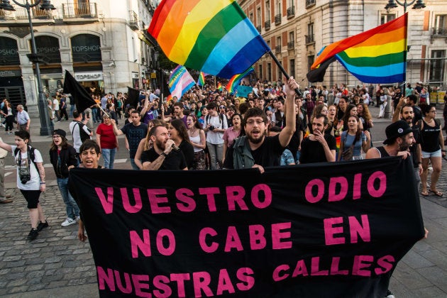 Imagen de archivo de una manifestación contra el odio al colectivo LGTBI en Madrid.
