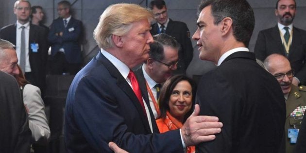 Trump y Sánchez.