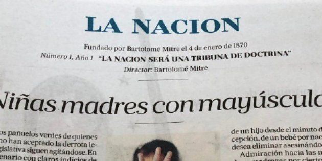 Captura de pantalla compartida en Twitter con el editorial de 'La Nación'