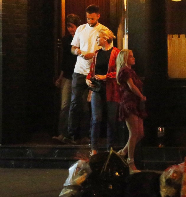 Maroney y Lawrence en su primera aparición pública el 11 de junio de