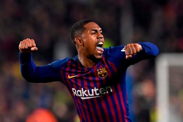 Malcom, tras su gol al Real Madrid en el Camp