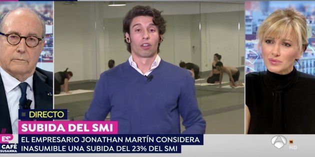 Entrevista al dueño de una empresa de yoga en 'Espejo Público' (Antena 3).