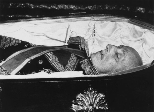 El cadáver de Franco, el 20 de noviembre de 1975.