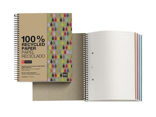Cuadernos hechos con papel