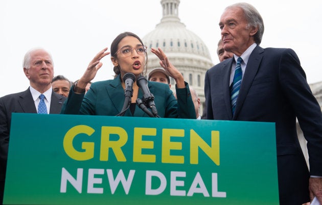 Ocasio-Cortez, durante un acto del Green New Deal en Washington el 7 de febrero.