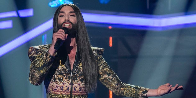 Conchita Wurst, durante su actuación en 'Operación