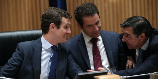 Casado, García Egea y Bemúdez de Castro.