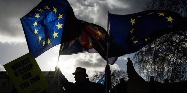 Imagen de archivo de una manifestación contraria al Brexit, en Reino