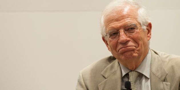 El ministro de Exteriores, Josep Borrell, durante la presentación de un libro en Madrid, en septiembre...