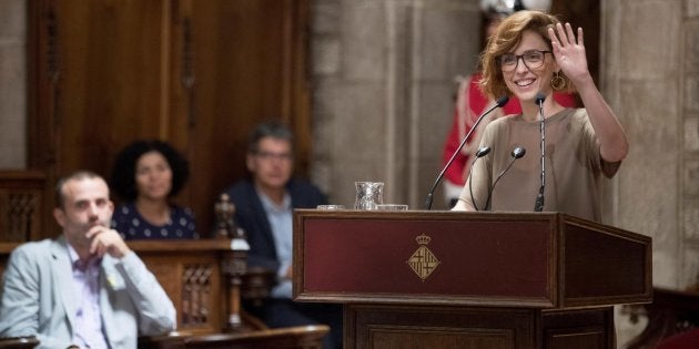 La actriz, directora y activista feminista Leticia Dolera, da el pregón de las fiestas de le Mercé de Barcelona.