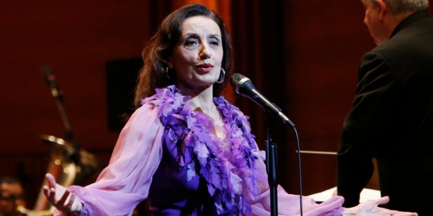 Luz Casal, en un concierto benéfico en el Teatro Real de Madrid, el 5 de enero de 2018.