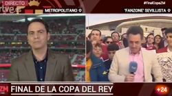 La tremenda pillada a este periodista de TVE en la previa de la final de la Copa del