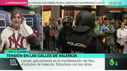 Una periodista, agredida en Valencia por la extrema derecha con gas