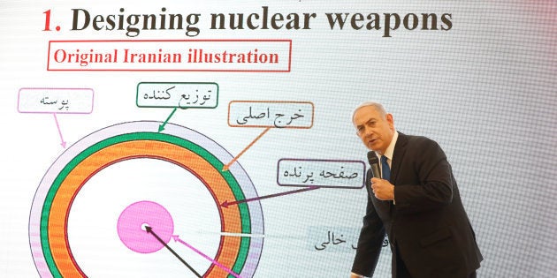 El primer ministro de Israel, Benjamín Netanyahu, durante su conferencia de prensa de hoy en Tel Aviv.
